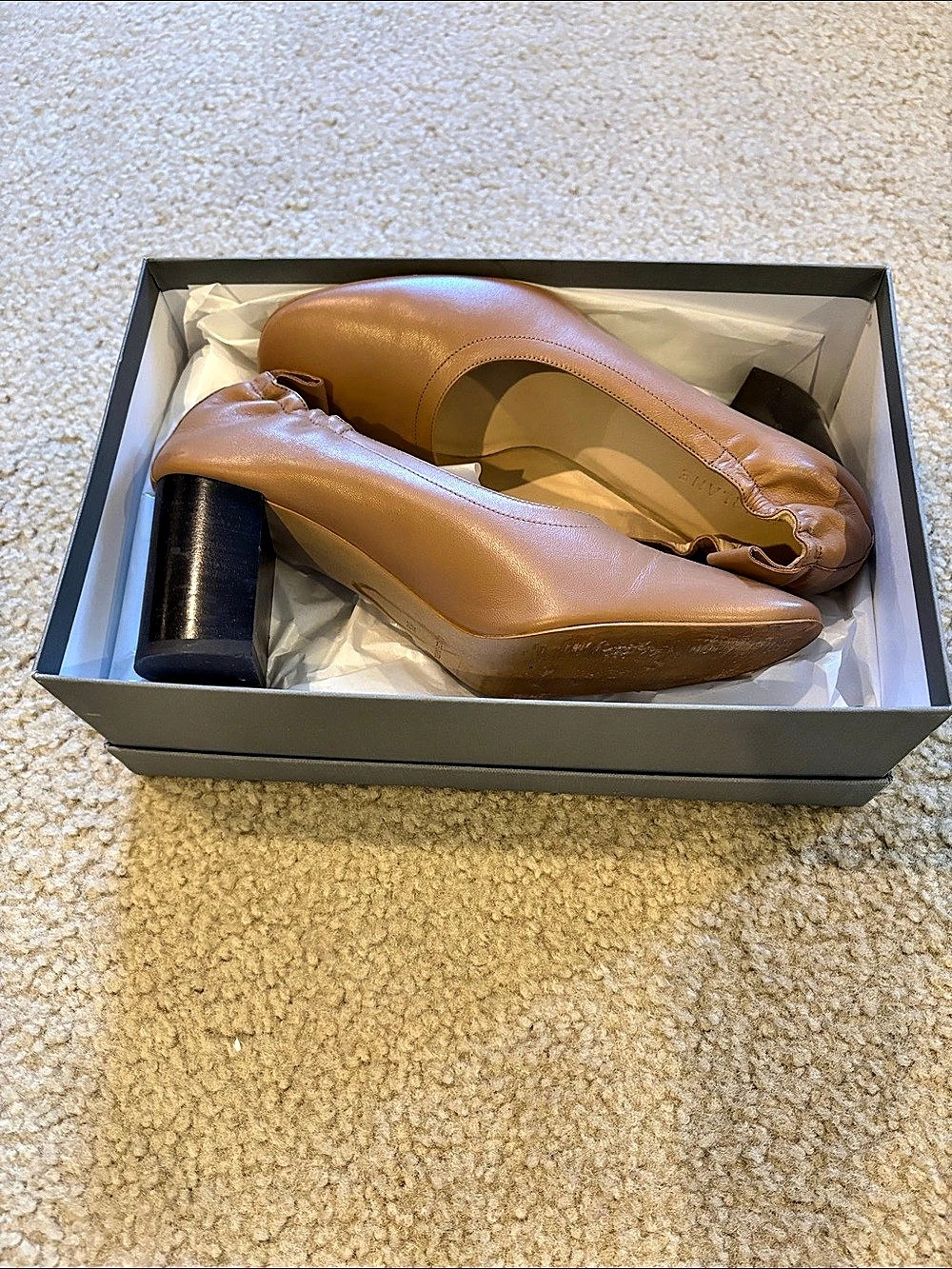 Everlane The Day Heel Leather Brown US 8.5